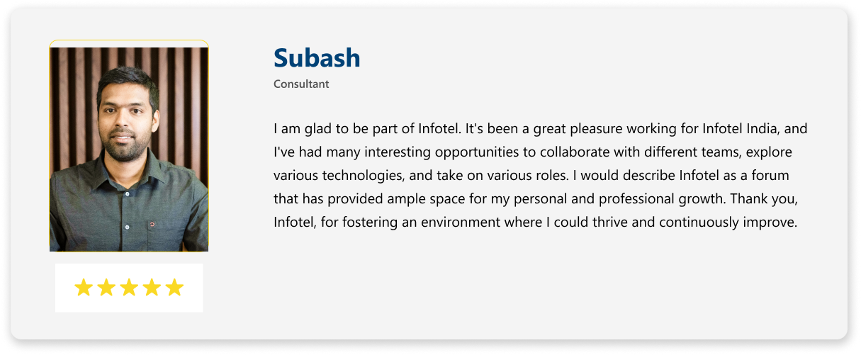 Subash  | Consultant at Infotel